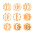 Bitcoin icon Royalty Free Stock Photo