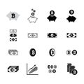 Bitcoin icons collection Royalty Free Stock Photo