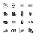 Bitcoin icons collection Royalty Free Stock Photo