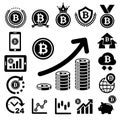 Bitcoin icons set