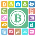 Bitcoin icons set