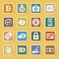 Bitcoin icons set