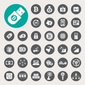 Bitcoin icons set