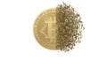 Bitcoin image disintegration to binary data