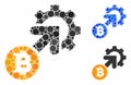 Bitcoin integration cog Mosaic Icon of Spheric Items
