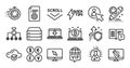 Bitcoin, Internet and User line icons set. Vector Royalty Free Stock Photo