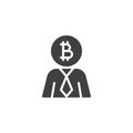 Bitcoin investor vector icon