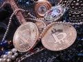 Bitcoin and jewels treasure