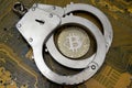 The danger of electronic fraud, hacker attacks or violation of the law in the crypto-currency area. Bitcoin lies under police stee