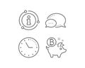 Bitcoin line icon. Cryptocurrency coin sign. Vector