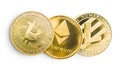 Bitcoin, litecoin and ethereum.