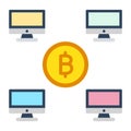 Bitcoin live transaction, bitcoin monitoring, bitcoin monitoring websites, bitcoin transfer fully editable vector icons
