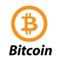 Bitcoin logo. Crypto Currency. Royalty Free Stock Photo