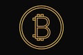 Bitcoin logo design icon Royalty Free Stock Photo