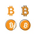 Bitcoin logo design template Royalty Free Stock Photo