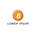 Bitcoin logo design template Royalty Free Stock Photo