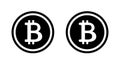 Bitcoin logo icon. Blockchain currency and crypto coin symbol Royalty Free Stock Photo