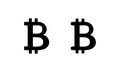 Bitcoin logo icon. Blockchain currency and crypto payment symbol Royalty Free Stock Photo