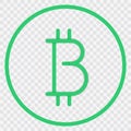 Bitcoin logotype cryptocurrency transparent background. EPS 10