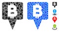 Bitcoin Map Pointer Composition Icon of Round Dots Royalty Free Stock Photo