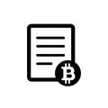 Bitcoin mark icon vector illustration / document