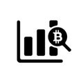 Bitcoin mark icon vector illustration / graph , chart