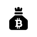 Bitcoin mark icon vector illustration / large quantity