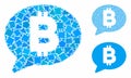 Bitcoin message Composition Icon of Humpy Items Royalty Free Stock Photo