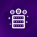 bitcoin miner vector icon for web