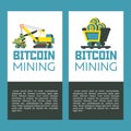 Bitcoin mining. Vector conceptual illustration.