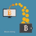 Bitcoin mining Royalty Free Stock Photo
