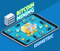 Bitcoin Mining Isometric Composition