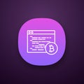 Bitcoin mining software app icon Royalty Free Stock Photo