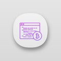Bitcoin mining software app icon Royalty Free Stock Photo