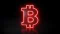 Bitcoin Neon Sign - 3D Illustration