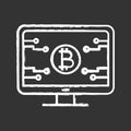 Bitcoin official webpage chalk icon