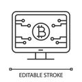 Bitcoin official webpage linear icon