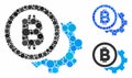 Bitcoin options cog Composition Icon of Circle Dots