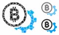 Bitcoin options cog Composition Icon of Trembly Elements