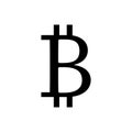 Bitcoin outline icon isolated. Symbol, logo illustration for mobile concept, web design and games.