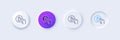 Bitcoin pay line icon. Cryptocurrency coin sign. Line icons. Vector