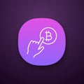 Bitcoin payment button app icon Royalty Free Stock Photo