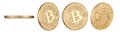 Bitcoin Physical bit coin. Digital currency. Cryptocurrency isolated
