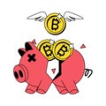 bitcoin in piggy savings