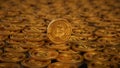 Bitcoin on a pile of bitcoins