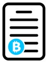 Bitcoin Pricelist Flat Icon Raster