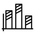 Bitcoin project icon, outline style