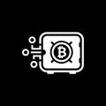 Bitcoin Safe Box Icon.