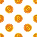 Bitcoin seamless pattern