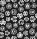 Bitcoin seamless pattern Royalty Free Stock Photo